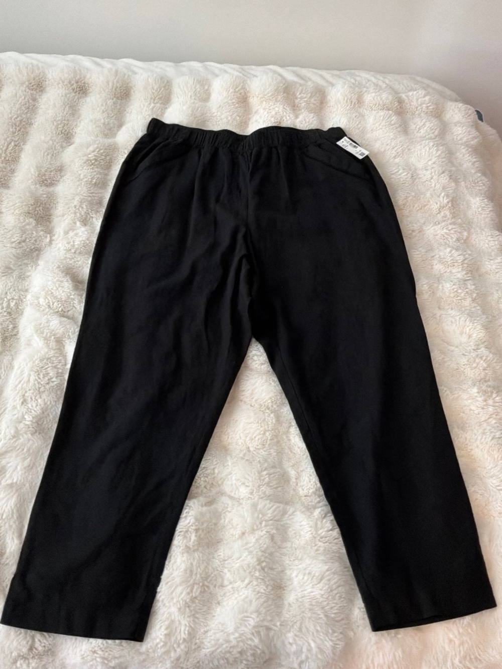 Pennington’s PENN Black Linen Viscose Trousers Size 24 Comfort Waist